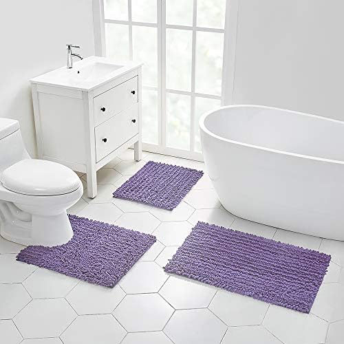 Walensee Non-Slip Bath Mat 24x17 Inch Lavender