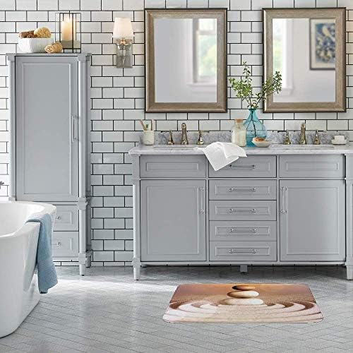 Kuizee Bath Mat with Memory Foam and Non-Slip Design