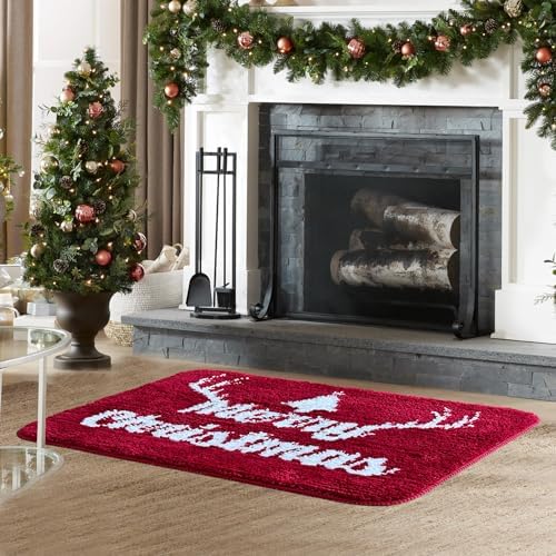 BOANKODU Christmas Bath Mat 20x32 Inches