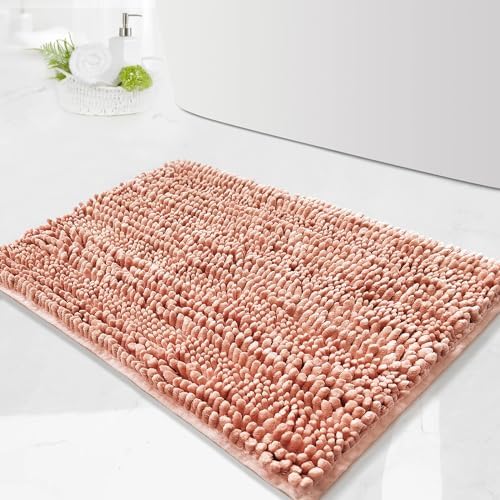 Civkor Pink 24x16 Inch Non Slip Bath Rug