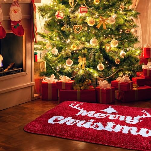 BOANKODU Christmas Bath Mat 20x32 Inches