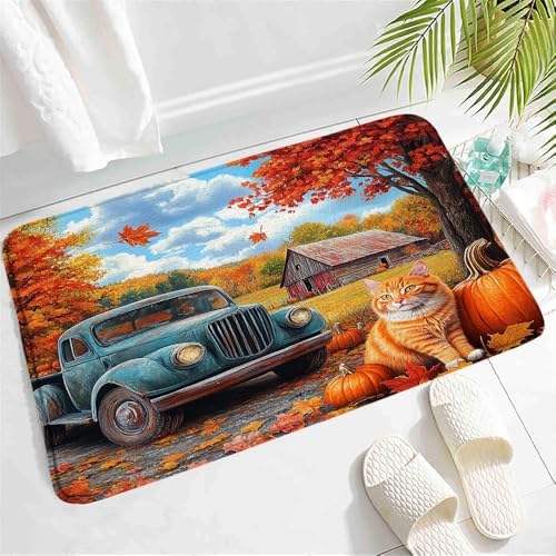Fall Harvest Bath Mat with Non-Slip Design 1