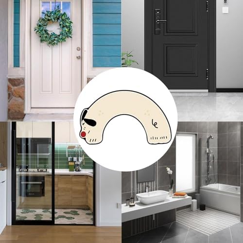 Water Absorption U-Shaped Bath Mat with Cute Dachshund Pattern