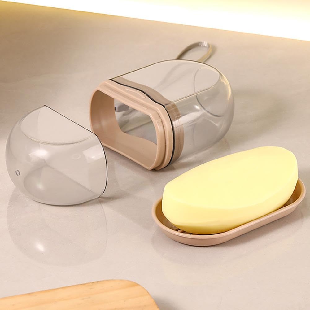 Travel Soap Case with Leakproof Lid and Shampoo Bar Holder