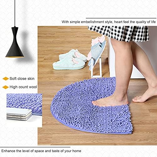 KELINFONG Bath Rug 20x14 Inch Non-Slip Microfiber Plush