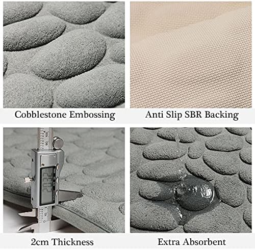Insun Soft Memory Foam Bath Mat Non-Slip Black 157x236