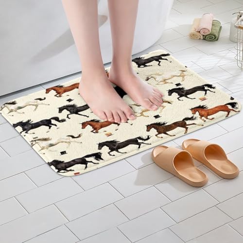 Feelyou 16x24 Inch Galloping Horse Bath Rug