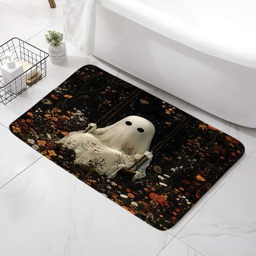 Gothic Ghost Garden Bath Mat - Non-Slip Waterproof
