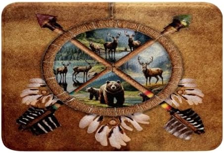 Feelyou 16x24 Inch Rustic Bear Bath Mat for Kids