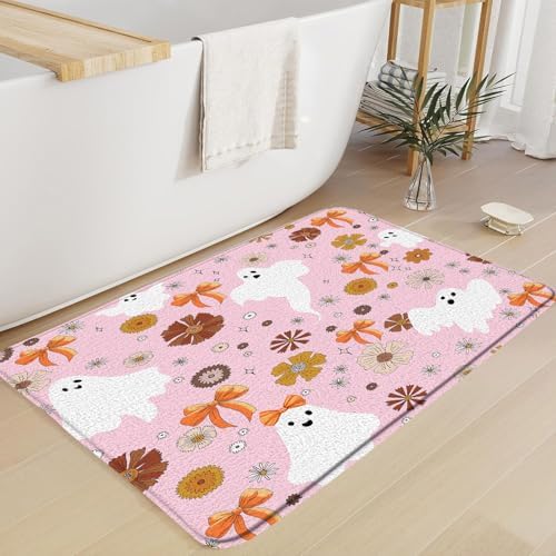 GCTNBJL Halloween Ghost Bath Mat 16x24 Inch