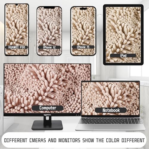 Yimobra Chenille Toilet Rug - Blush Beige U-Shaped Non Slip