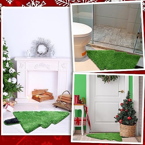 Tinideya Christmas Tree Bath Mat 28x20 Non Slip Kids Rug
