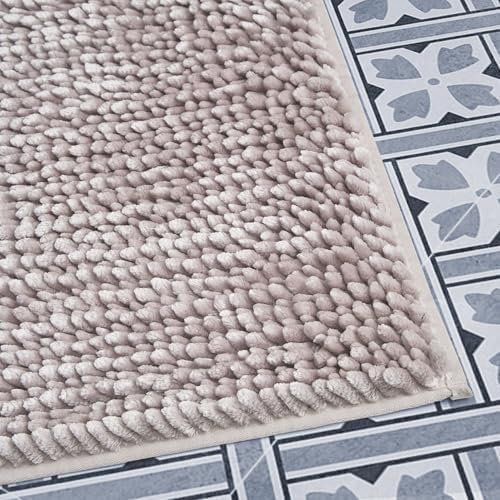 Laura Ashley Butter Chenille Bath Rug Set - 2 Piece Blush 1