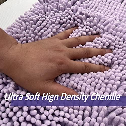 RUN HELIX Chenille Bath Rug Set 2 Pieces Lavender