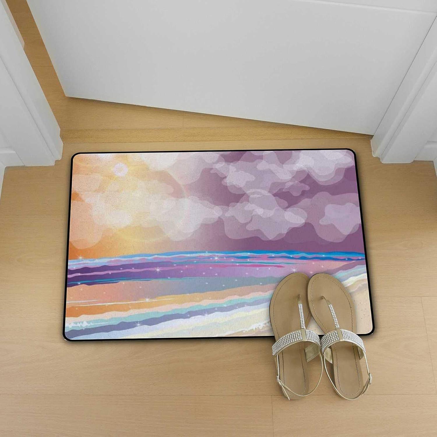 Hapuxt Velvet Bath Rug Non-Slip 236x157 Inch