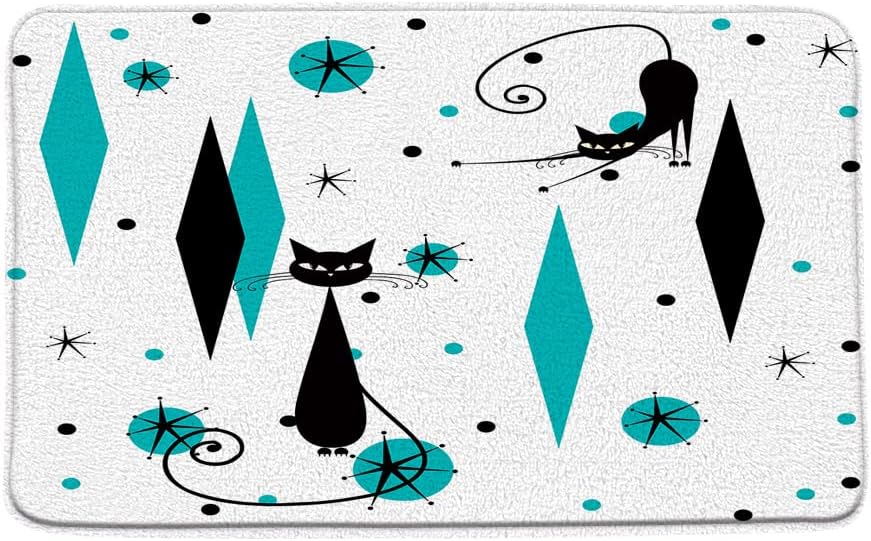 GCTNBJL Mid Century Modern Bath Mat Design