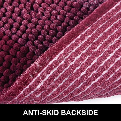 COSY HOMEER Fuchsia Bath Rug 44x26 Inch Non-Slip 1