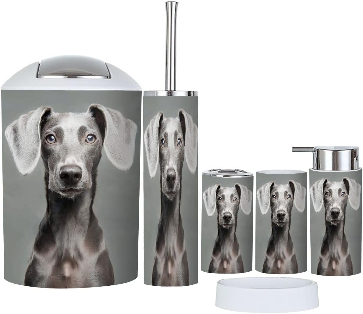 Boho Bathroom Accessory Set 6 Piece for Dogs 1