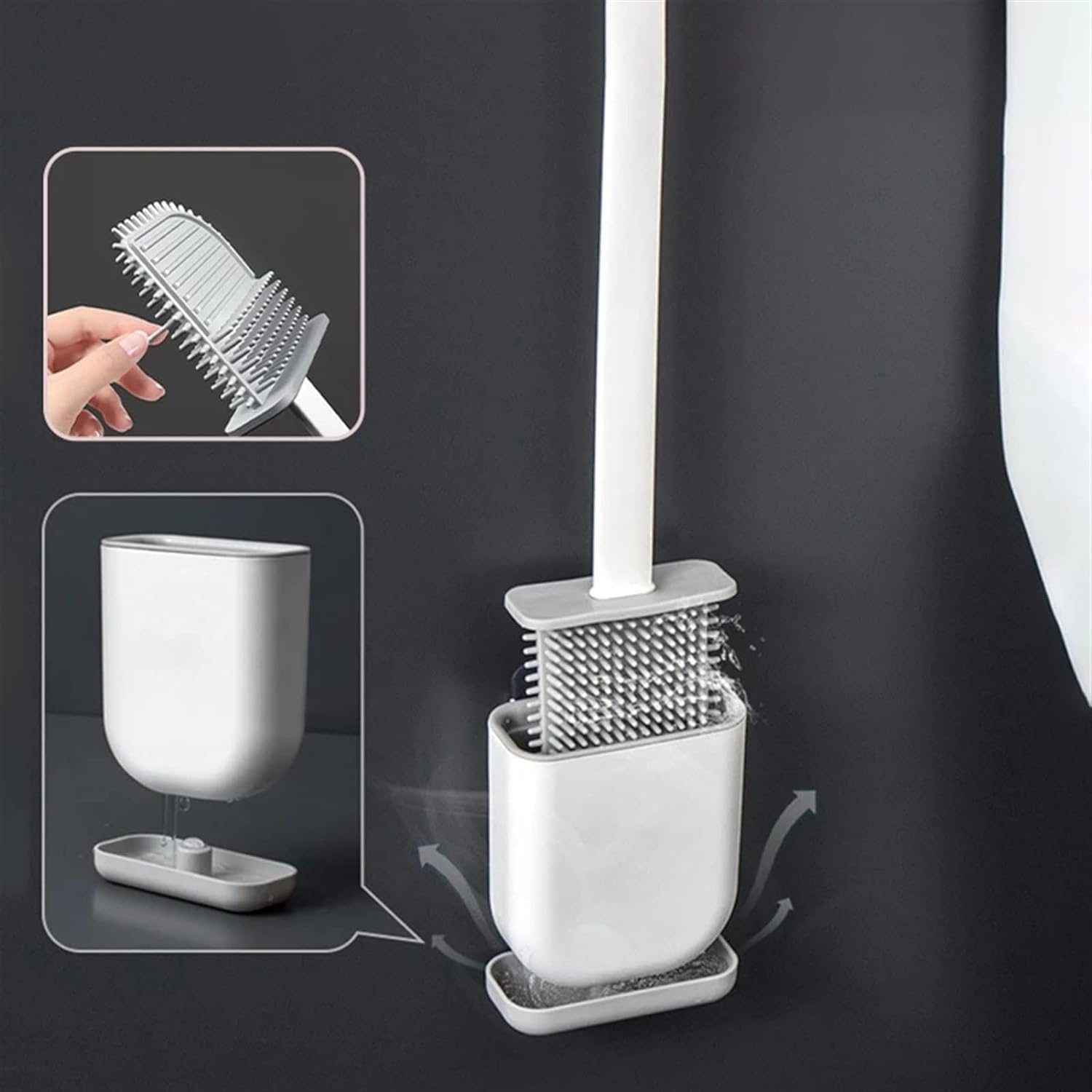 NPQPNAFC Toilet Brush with Storage Base