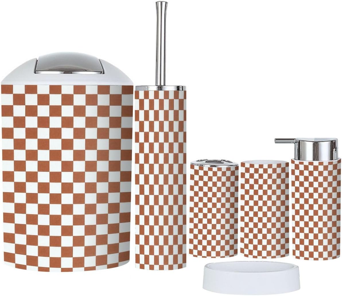 Boho Bathroom Accessory Set with 6 Pieces