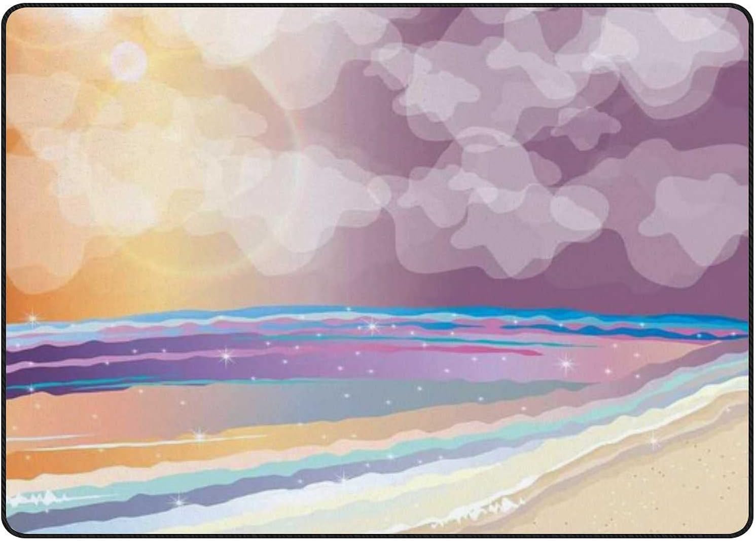 Hapuxt Velvet Bath Rug Non-Slip 236x157 Inch