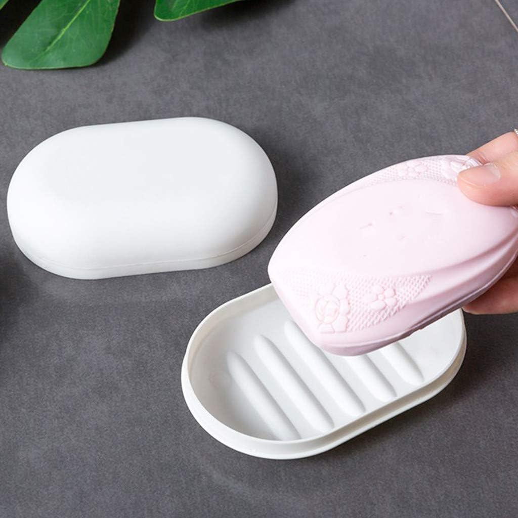 Yiwula 4PCS Soap Box with Lid Holder