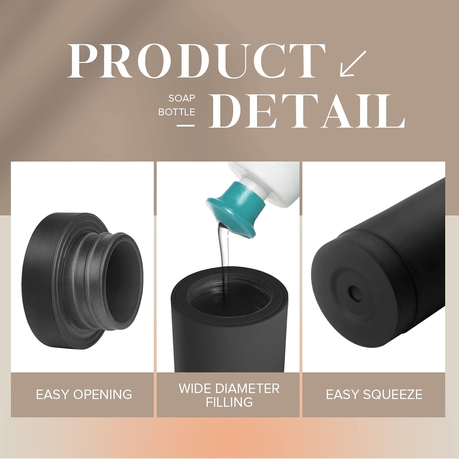Elm Ridge Essentials 2PCS Silicone Soap Dispenser for Kitchen Sink 1