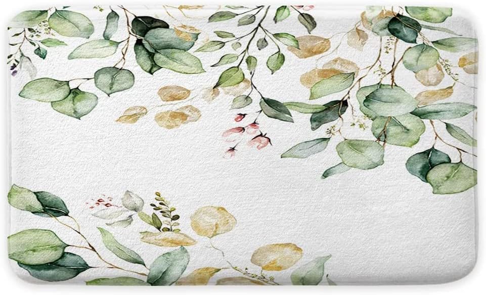 KXO Sage Green Eucalyptus Bath Mat Set