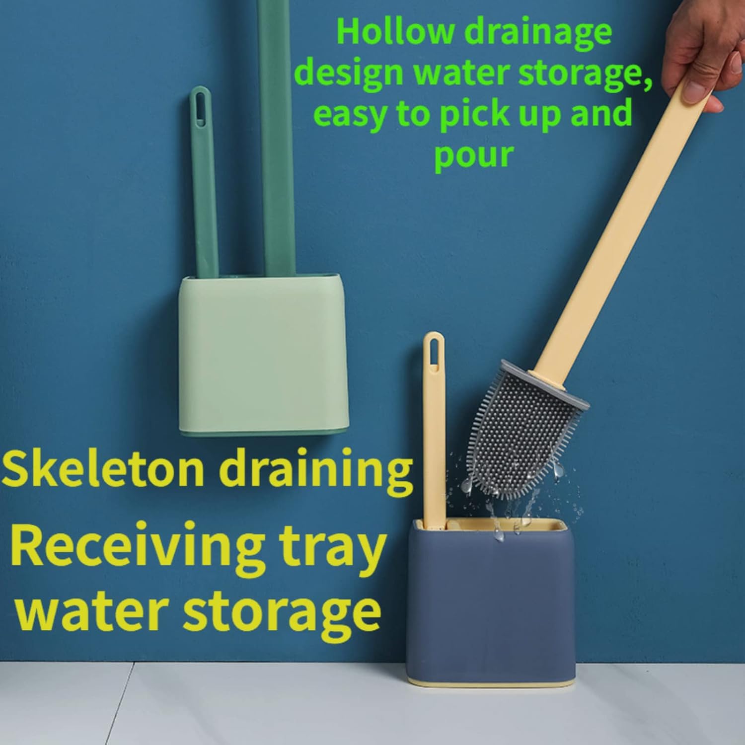 OVUTID Toilet Brush with Ventilated Stand Base