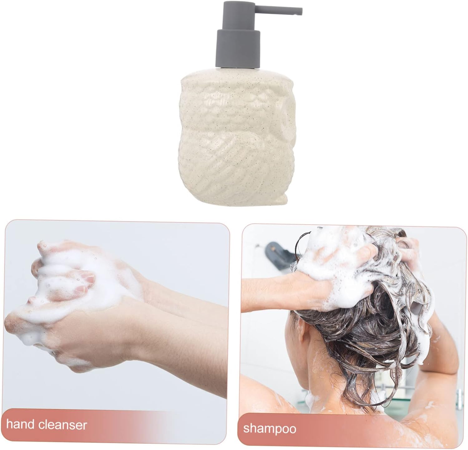 Owl Shape Ceramic Lotion Dispenser Pump Set