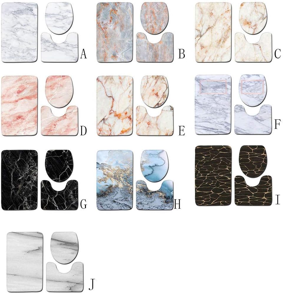3 Piece Bath Rug Set with Non-Slip Design