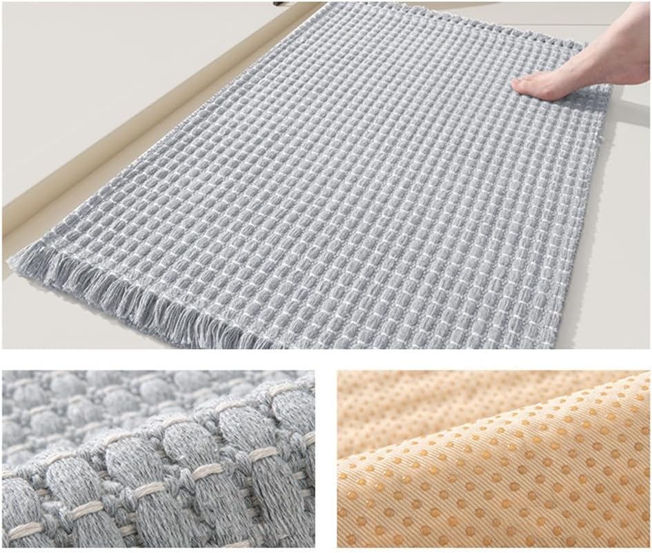 DIANKL Soft Microfiber Bath Mat 24x16 Non-Slip Entryway Rug