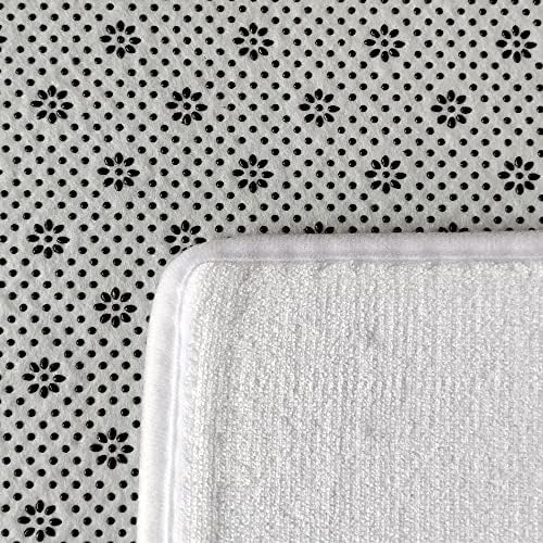 Anqing Girls Retro Boho Floral Bath Mat 18x30