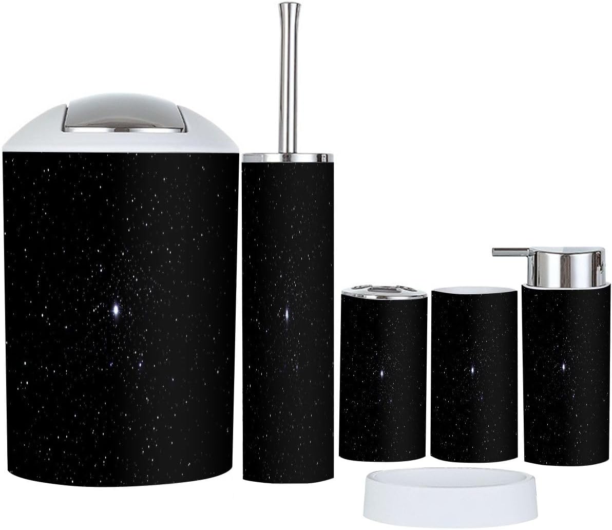 Boho Bathroom Accessories Set 6 Piece Cosmic Design