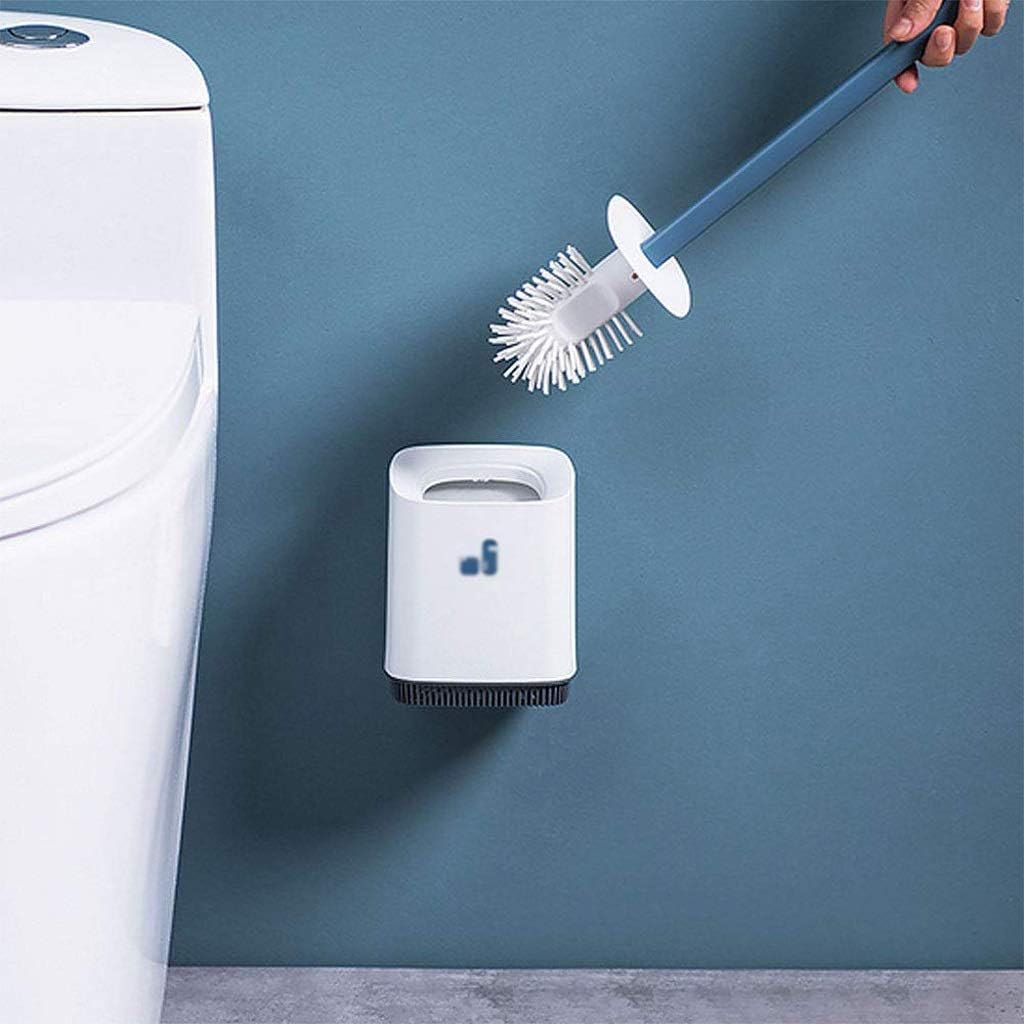 White Toilet Brush Holder with Long Handle