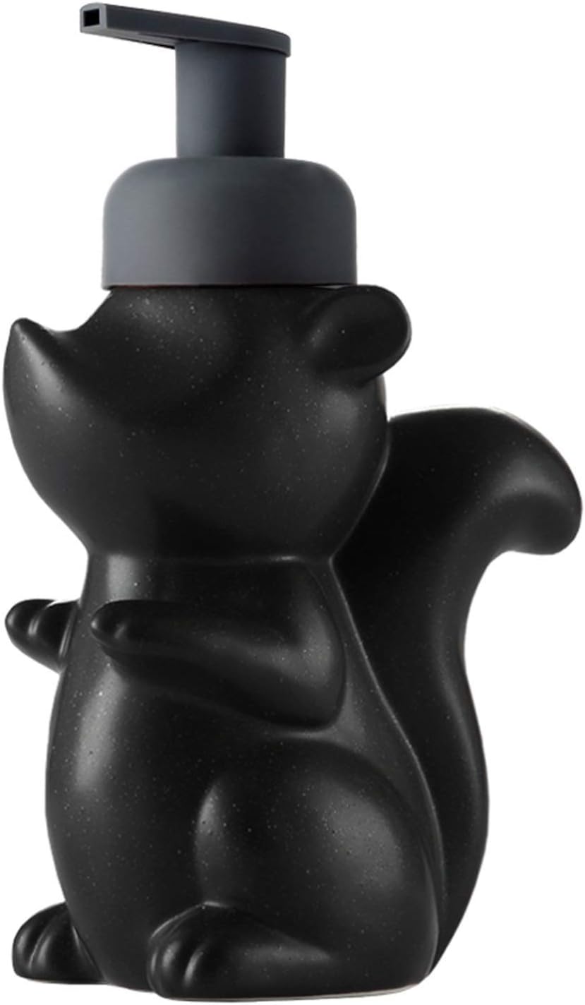 VALTEV Cute Ceramic Squirrel Soap Dispenser 1