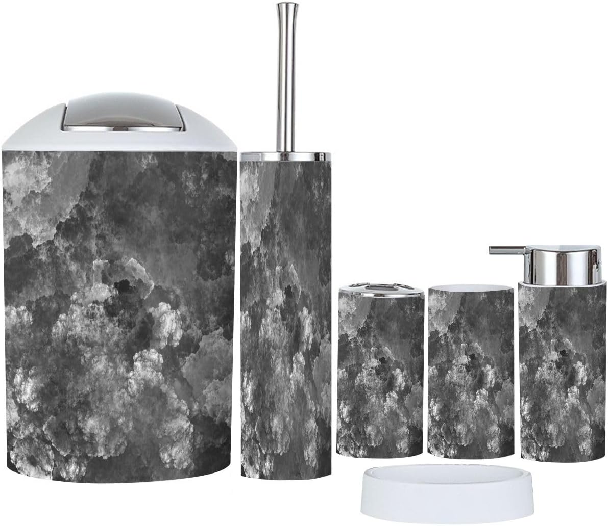 Boho Style Bathroom Accessory Set 6 Piece