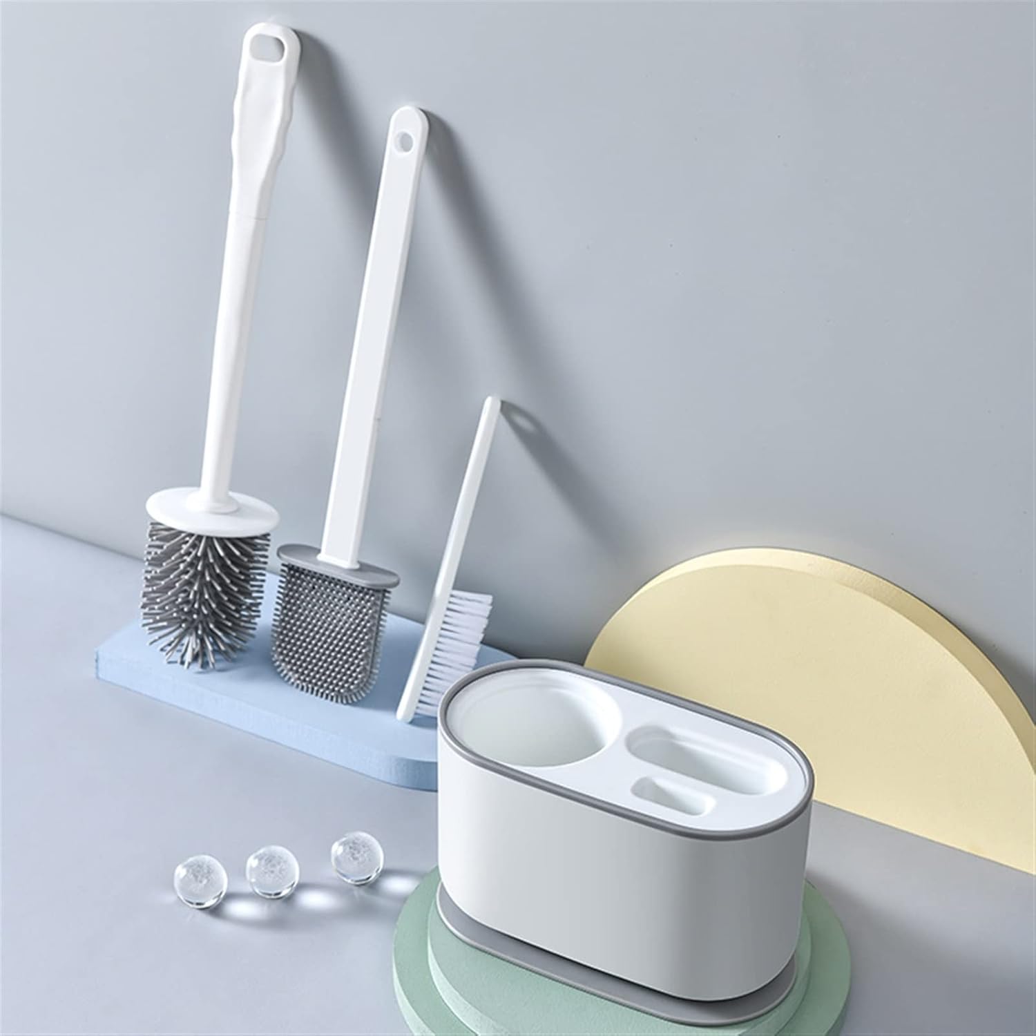 3-in-1 Wall-Mounted Toilet Brush with Holder and Plunger