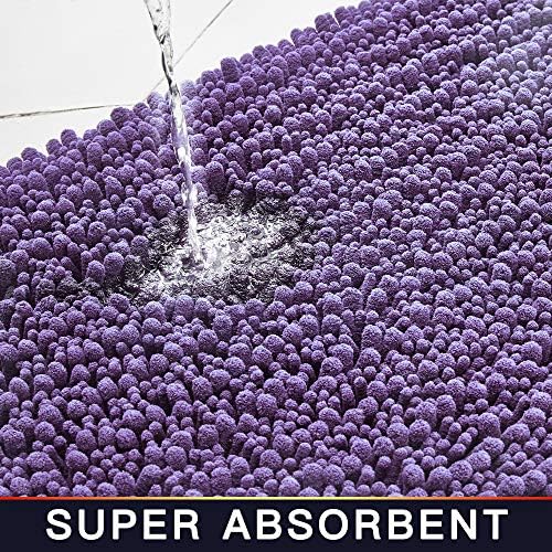 Walensee Non-Slip Bath Mat 24x17 Inch Lavender