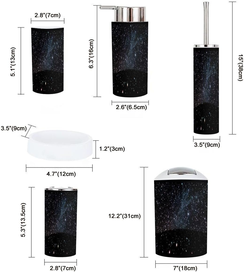 TRANQDEHOM 6-Piece Bathroom Accessory Set