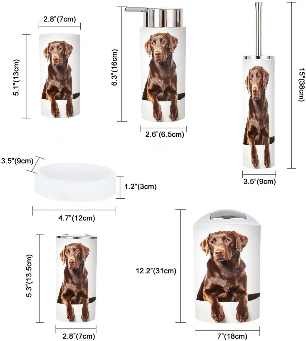 Boho Bathroom Accessory Set 6 Piece for Modern Homes