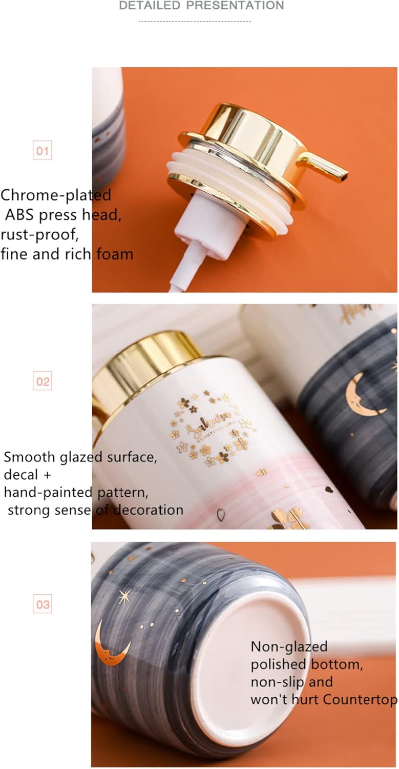 SAFWE Foaming Soap Dispenser with Pink Flower Design