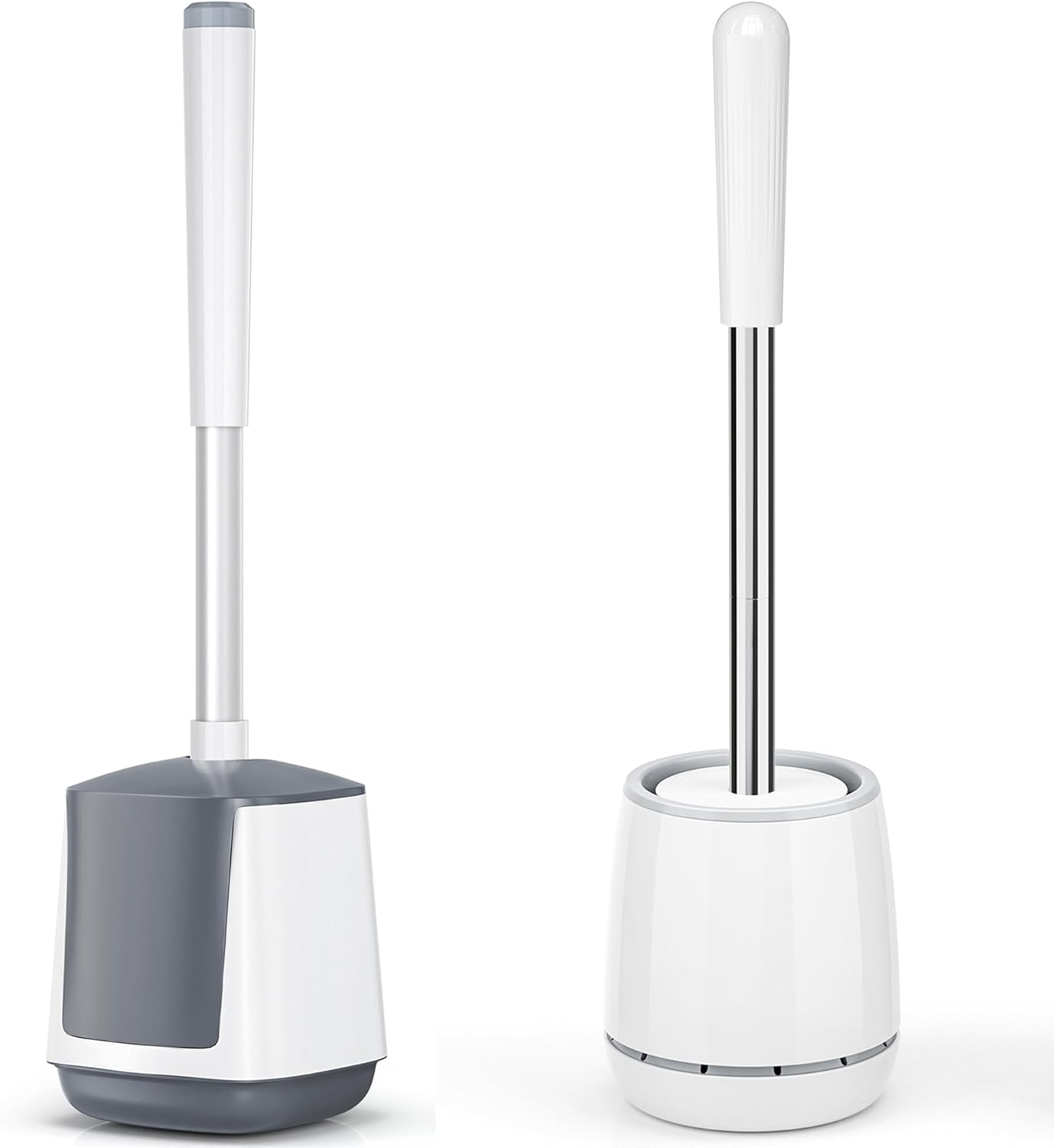 LOVLOY Toilet Brush 2 Pack with Stainless Steel Handle
