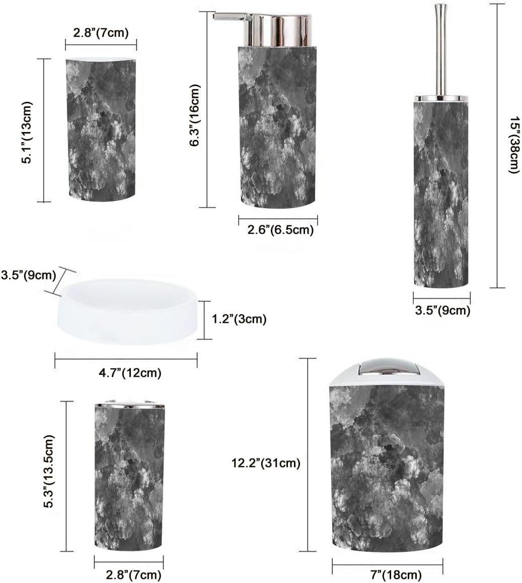 Boho Style Bathroom Accessory Set 6 Piece
