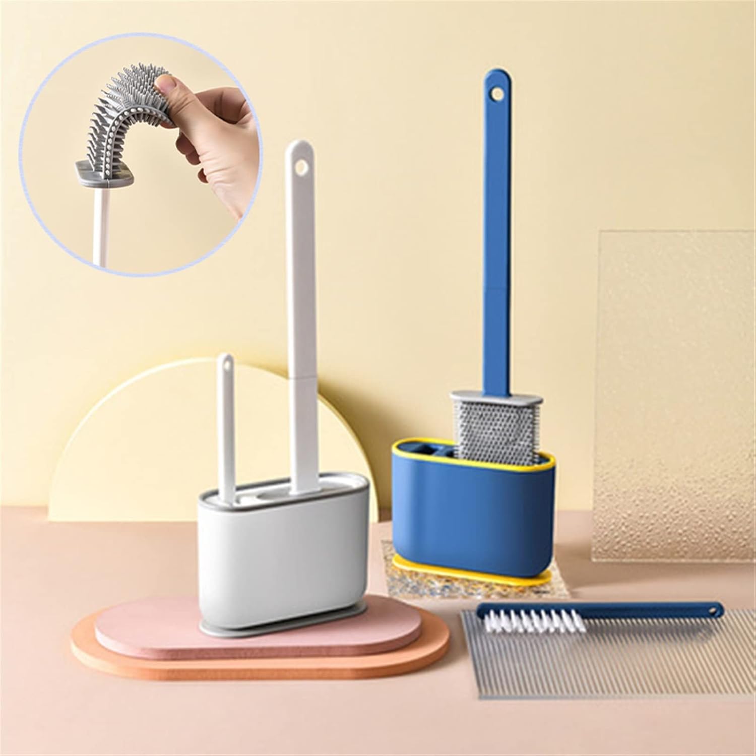 3-in-1 Wall-Mounted Toilet Brush with Holder and Plunger