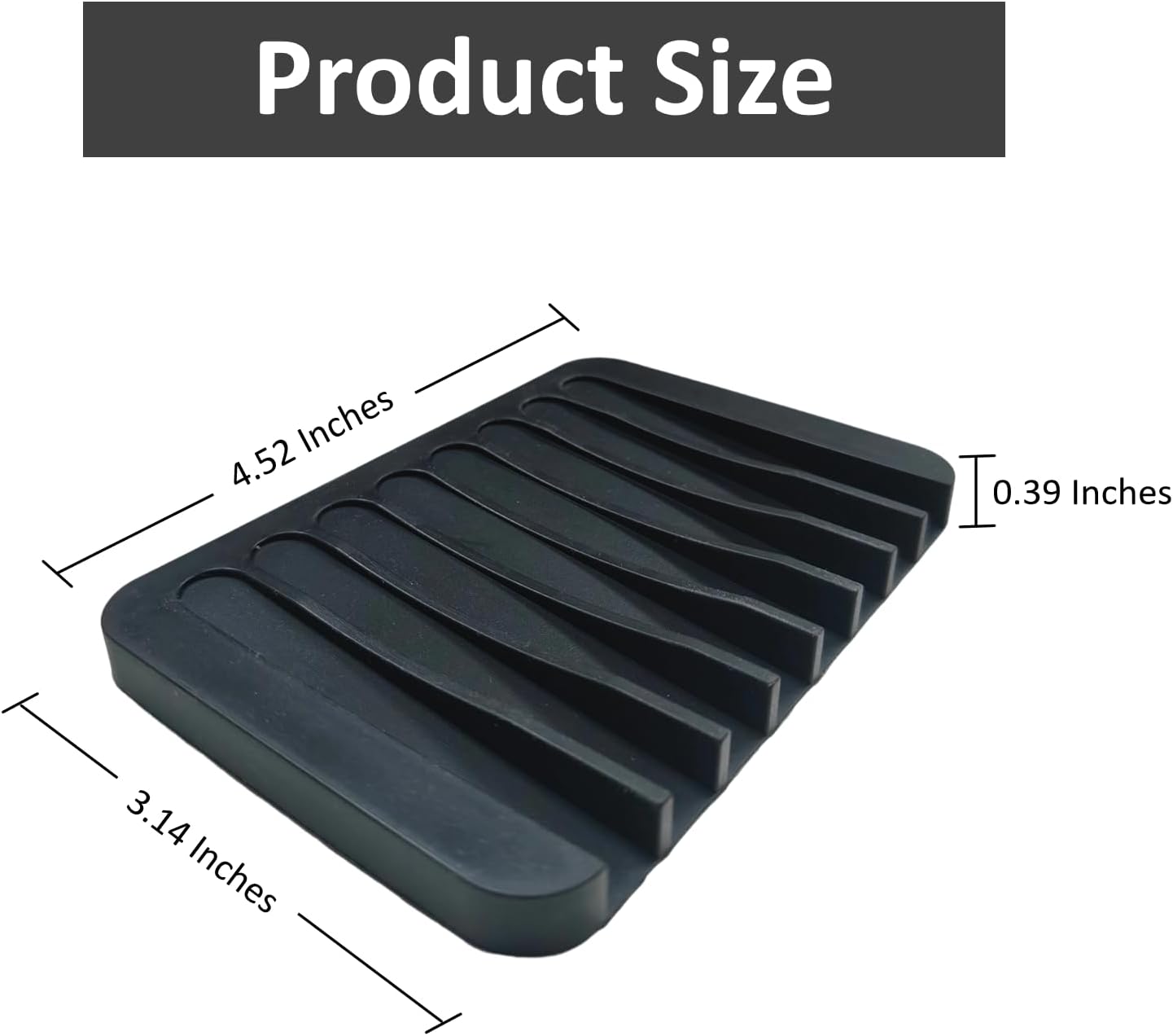 Tihaolity Self Draining Bathroom Soap Dish Black 1
