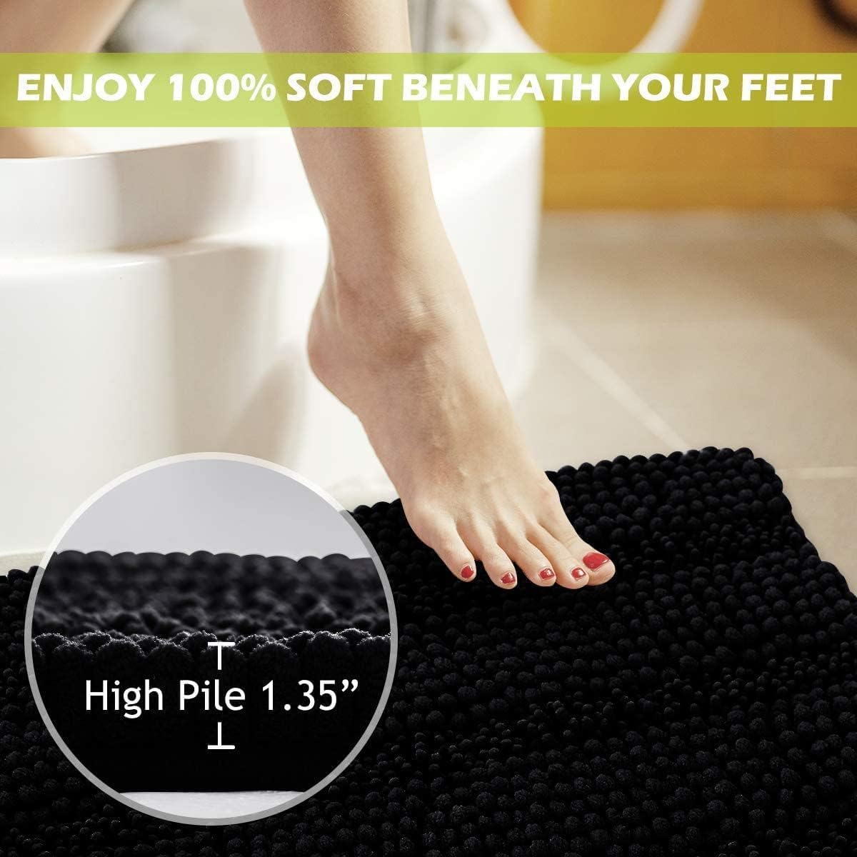 KGORGE Soft Shaggy Non-Slip Bath Mat 70x24