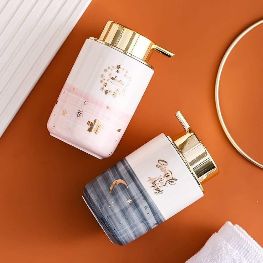 SAFWE Foaming Soap Dispenser with Pink Flower Design