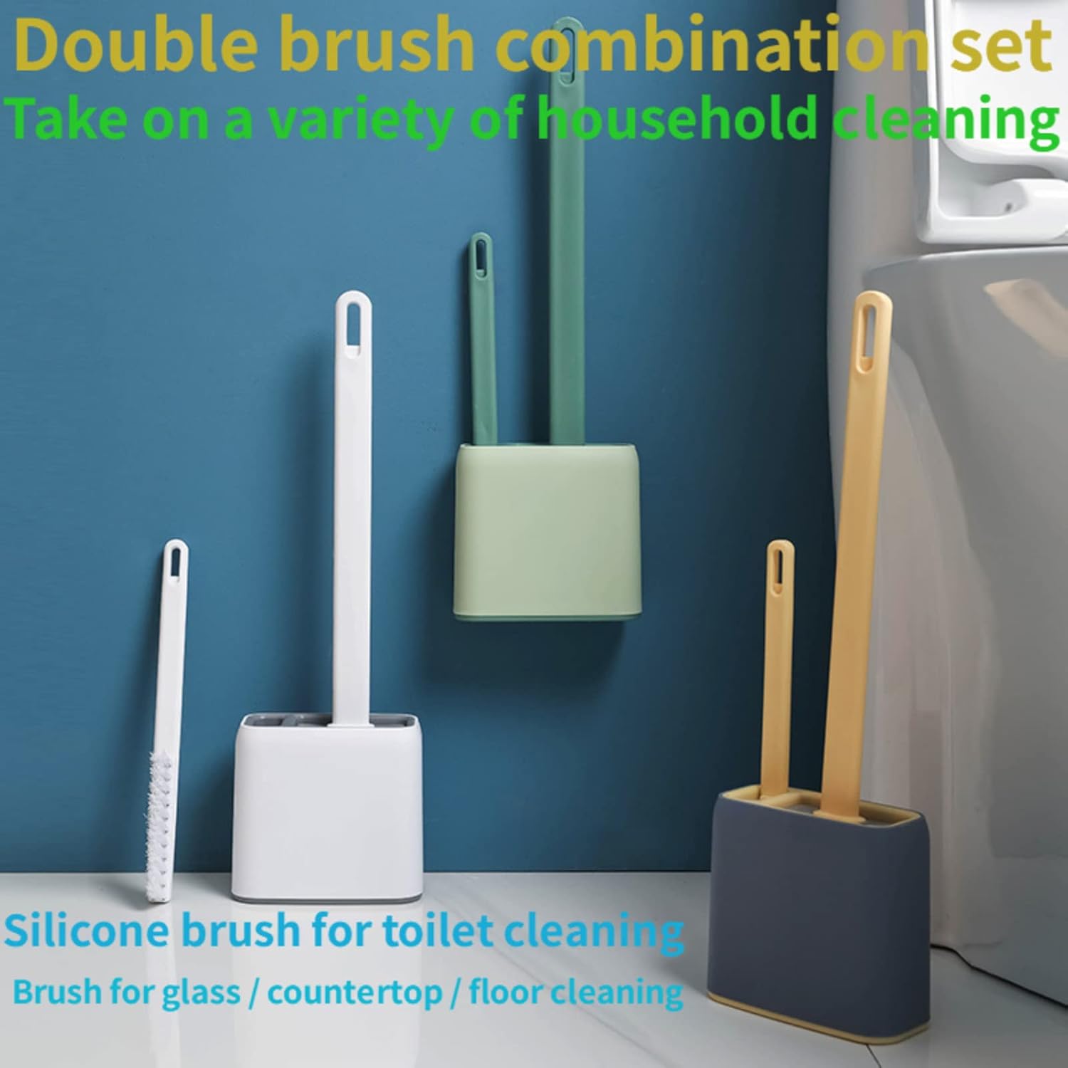 OVUTID Toilet Brush with Ventilated Stand Base
