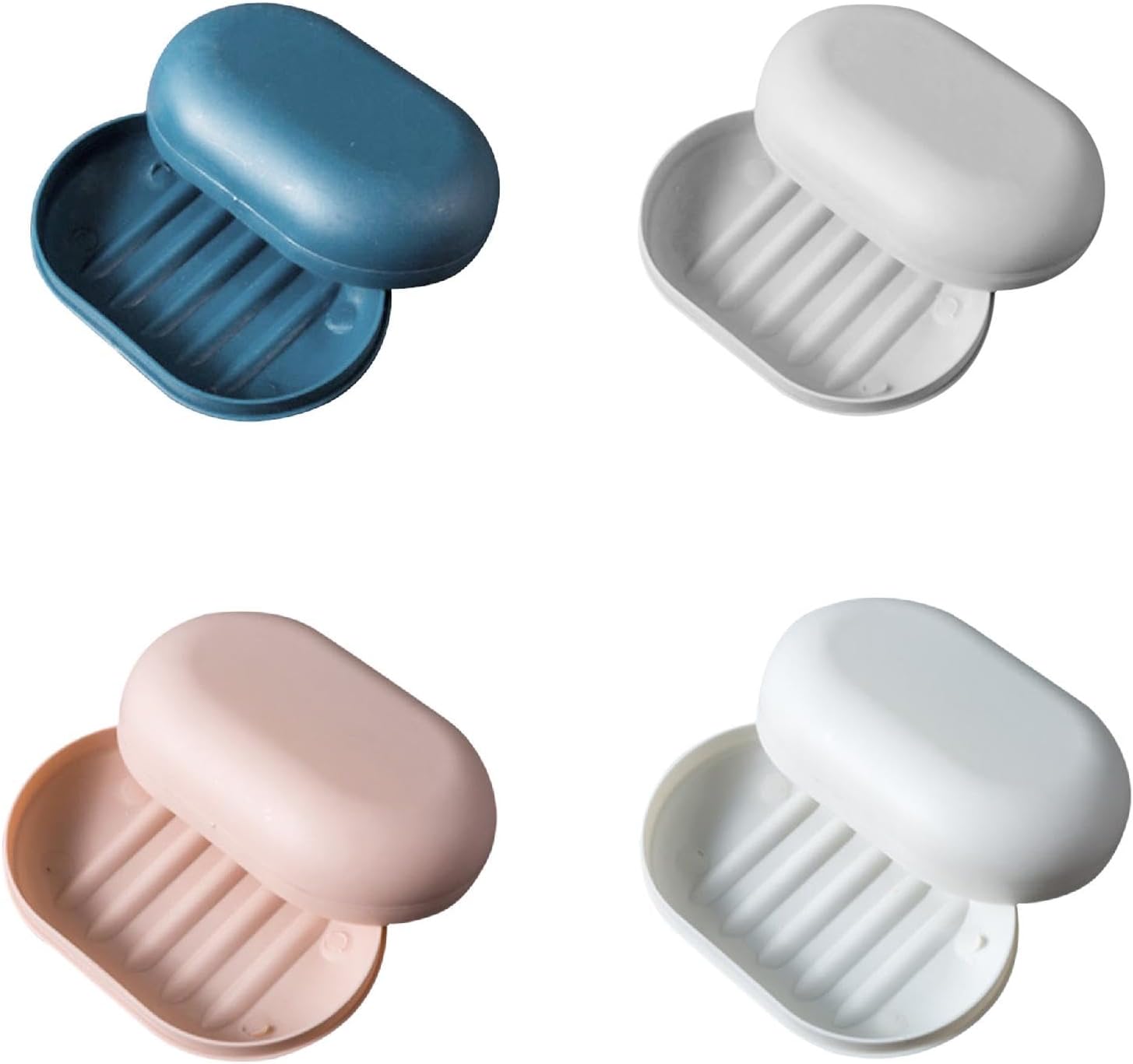 Yiwula 4PCS Soap Box with Lid Holder